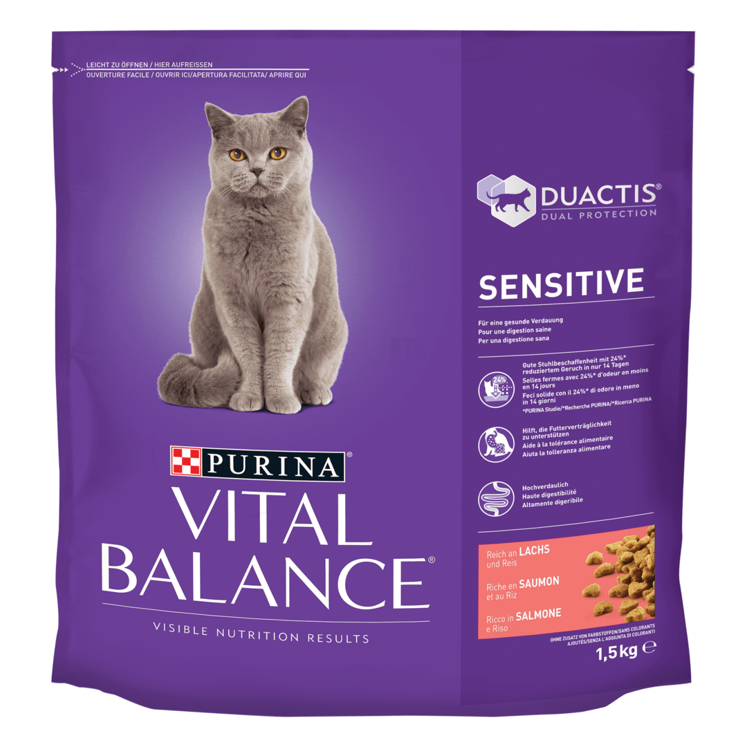 PURINA VITAL BALANCE croquettes sensitive saumon 1.5kg Purina